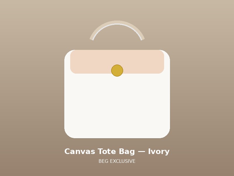 Canvas Tote Bag — Ivory