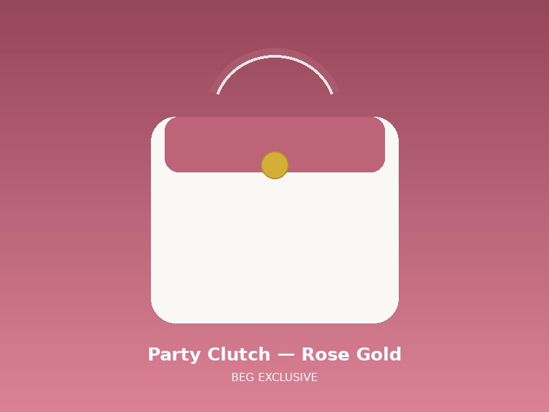 Party Clutch — Rose Gold