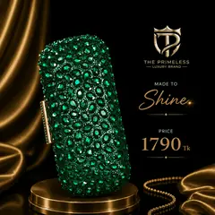 Sparkle Clutch — Forest Green
